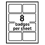 Avery Flexible Laser/Inkjet Name Badge Labels, 2 1/3" x 3 3/8", White with Blue Border, 400 Labels Per Pack (5895)~#|#~6AC5BA1B-5999-497A-AAA0DA3C6044722A_sc7