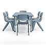 Flash Furniture Emmy Rectangular Activity Table Set, 48" x 24", Height Adjustable, Dusty Blue (YCX13RECTTBDTBE)~#|#~6AF14DA3-1D00-4C53-B98D11406836296C_sc7