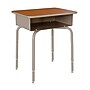 Flash Furniture Billie 24"W Student Desk with Open Front Metal Book Box, Walnut/Silver (FDDESKGYWAL)~#|#~6B055B47-505B-4F76-AD1DF28CE132A867_sc7