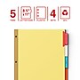 Staples Large Tab Insertable Dividers, 5-Tab, Assorted Colors, 4/Pack (13515/14481)~#|#~6B3D45DE-86D5-47F7-A7C9846453D51D4A_sc7