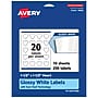 Avery Heart Shaped Laser/Inkjet Multipurpose Labels, 1.5" x 1.5", Glossy White, 200/Pack (94602)~#|#~6B6F35C2-07B4-43D2-A918F40797225665_sc7