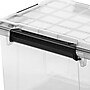 Sterilite 34 Quart Gasket Box with Lid, Plastic, Clear/Black, 4/Carton (39339004)~#|#~6B98EFFD-206F-4BFA-BD544C50DA6AA39D_sc7
