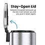 iTouchless SoftStep Semi-Round Stainless Steel Step Trash Can with Hinged Lid, 7.93 Gallon (IP08DSS)~#|#~6B9A1F3B-C50B-412C-90F8CBED7C9EEEE3_sc7