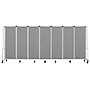 National Public Seating Robo Series 7-Panel Folding Mobile Room Divider, 72"H x 164"W, Grey Fabric (RDG6-7PT02)~#|#~6BBF5038-E39F-47EF-9CFC16CA668CD1BF_sc7
