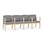 Lesro Amherst Wood 4-Seat Tandem Seating, Chambray Grey/Natural (AW4103.WNA-01CHGY)~#|#~6C0D9E30-2E8C-48BC-B6B4FCB4F4A393C0_sc7