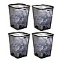 Mind Reader Metal Trash Can, 5 Gallon, Black, 4/Pack (4SQUAGA-BLK)~#|#~6C2EC32E-0B87-4B42-92417BAF2F578DC7_sc7