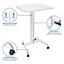Mount-It! Height Adjustable Rolling Laptop Desk, Holds 17 lbs., White (MI-7997)~#|#~6C375CB1-CEE4-4D4E-8C75A4BBCB6DE65B_sc7