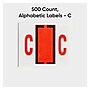 Smead BCCR Color Coded Alphabetic Labels, C, Dark Orange, 500/Roll (67073)~#|#~6C80ED73-BB3B-4DB5-93F0CCDE44A87C2E_sc7