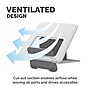 Fellowes Breyta Collection 9.25" x 10.55" Adjustable Plastic Laptop Stands, White (100098501)~#|#~6CA67AA2-9C2B-4F58-B38F67FC26EC2D0F_sc7