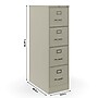 Staples Commercial 4-Drawer Vertical File Cabinet, Letter Size, Lockable, 51.97"H x 14.9"W x 26.5"D, Putty (59597/25410)~#|#~6CAC47A8-FA33-4598-BD5864099F201217_sc7