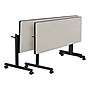 Regency Kobe 48" Flip Top Mobile Training Table- Maple & 2 'M' Stack Chairs- Black~#|#~6CDCABDF-8512-4378-A1387C3DEF5C1AD0_sc7