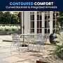 Flash Furniture Lila Indoor-Outdoor Table Set with 4 Slat Back Chairs, 27.5", Aluminum (TLH28SQ017BCHR4)~#|#~6CDF735C-3988-4041-86F088F9A89C784A_sc7