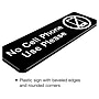 Excello Global Products No Cell Phone Use Please Indoor/Outdoor Wall Sign, 9" x 3", Black/White, 3/Pack (EGP-HD-0266)~#|#~6CEDA3D1-92B1-4E39-95F228333DBDCBB4_sc7