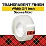 Scotch Super-Hold Transparent Clear Tape Refill, 0.75" x 22.22 yds., 1" Core, Clear, 10 Rolls/Pack (700S10)~#|#~6CFC6952-4179-48B2-A08CCE49112B3224_sc7