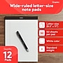 STAPLES Legal Pads, 8.5” x 11”, Wide Ruled, Perforated, 50 Sheets/Pad, 12‑Pack~#|#~6CFDDC28-E85D-4B5D-81CCB5C3A48E876E_sc7