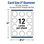 Avery Round Integrated Cards, Matte White, 100/Pack (19479370822)~#|#~6D1DB868-79B8-47CC-A8F77E55C800FC24_sc7