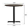 Flash Furniture Acadia 31.25" Round Wooden Dining Table with X-Base, Dark Brown/Black Base (STRD31WBRT2222)~#|#~6D55247F-AA8C-4A96-B2B445184A86540E_sc7