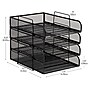 Mind Reader 4-Tier Stackable Paper Desk Tray, Metal Mesh, Black, 4/Pack (BSTACK4-BLK)~#|#~6D9E95F8-2B0E-42A3-865DD15B4466D977_sc7