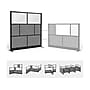 Luxor Expanse Series 7-Panel System Starter Wall, 70"H x 70"W, Freestanding, Black/Gray PET/Acrylic (MW-7070-FCGB)~#|#~6D9EC167-3320-4966-974F52B9F5D7B887_sc7