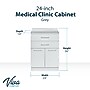 Viva Comfort 36"H x 24"W Exam Room Medical Cabine, 2-Drawers, Gray (ADIME902-24-GRY)~#|#~6D9FC116-7B17-4FC3-906722FD84268AC4_sc7