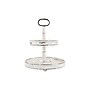 Storied Home Distressed Cream Wood 2-Tier Tray with Metal Handle (EC0125)~#|#~6DB7C597-CAB9-4819-AF3A20B9E1CC41A5_sc7