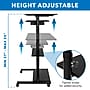 Mount-It! 32" W Mobile Adjustable Standing Desk With Retractable Keyboard Tray, Black (MI-7998B)~#|#~6DE3BEC0-BC69-43DF-B09F6BD82EFB141A_sc7