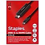 Staples TECH 6 ft. USB-C to HDMI Audio/Video Cable, Male to Male, Black, 2/Pack (ST62472-VB)~#|#~6E46033D-1BC6-41B5-8B1D82DBEE0FAF04_sc7