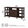 Bush Furniture Key West Manufactured Wood Console TV Stand, Screens up to 65", Bing Cherry (KWV160BC-03)~#|#~6E4EC433-8C15-4637-B4918AB09FD4C9BD_sc7