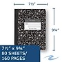 Roaring Spring Paper Products 1-Subject Composition Notebooks, 7.5" x 9.75", Graph Ruled, 80 Sheets, Black, 48/Case (77227CS)~#|#~6E6A0C38-4D59-4C60-A358DE7066310A0F_sc7