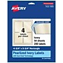 Avery Pearlized Ivory Rectangle Multipurpose Labels, 4.75" x 3.75", Ivory, 200/Box (94254)~#|#~6E82F096-526F-414D-A3047B6615999D75_sc7