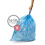 simplehuman Code V Custom Fit Drawstring Blue Recycling Trash Bag Liner, 16-18 Liter/4.2-4.8 Gallon, 240 Count~#|#~6EB1765E-9EFA-4F13-B48A763FF3787632_sc7