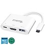 Plugable Mini Dock USB-C to HDMI/USB 3.0/USB-C Audio/Video Adapter, Male to Female/Female, White (USBC-MD103)~#|#~6EC8153B-6A2B-4D65-A83352ED1B88F3A3_sc7
