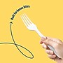 Perk Heavy-Weight Plastic Forks, 100 Count Disposable Forks for Everyday Meals, Parties & Desserts, White~#|#~6ED7F11A-6077-4813-BF3827E47FC0CB11_sc7