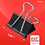 Staples Binder Clips, Medium Size, 0.63" Capacity, Black Steel, 144 Pack - Durable Clips for Office Paper Bundling & Filing~#|#~6EF0F7CF-15F8-4890-AC91BE0A5CC2B4CA_sc7