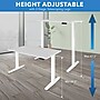 Mount-It! Dual Motor 48"W Electric Rectangular Adjustable Standing Desk, White (MI-18119)~#|#~6EF2A371-2BCB-4B7A-81D5431124EA027F_sc7