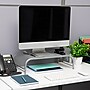 Mind Reader Ventilated Monitor Stand with Side Storage, Silver (MESHM-SIL)~#|#~6F0011EB-4DF2-49CE-AE3BC9CE3D62DBC8_sc7
