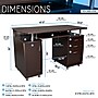 Techni Mobili 47"W Computer Desk, Chocolate (RTA-4985-CH36)~#|#~6F27EDBB-6D94-4197-A65D690482CF7DF5_sc7