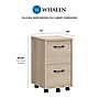 Whalen Dulzura 2-Drawer Mobile Vertical File Cabinet, Letter/Legal Size, 29.25"H x 17"W x 20"D, Warm Brown (SPUS-DZMF-LBM)~#|#~6F35B7A7-F5E0-47F5-B03DE9292922CA2F_sc7