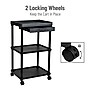 Mind Reader 3-Tier Bar Cart Plastic Rolling Utility Cart, Black (CARTCOFF-BLK)~#|#~6F9C92B3-E191-4A0A-AC6F38CBAF20C551_sc7