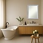 Amanti Art Vista Brushed Nickel Narrow Frame Wall Mirror, 26.75" x 20.75" (A42674960836)~#|#~6FC52336-0BAB-43B2-92C69E6E3D3C277D_sc7
