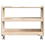 Flash Furniture Bright Beginnings Mobile 2-Section Storage Cart, 24.5"H x 31.5"W x 13"D, Brown (MK-KE24107-GG)~#|#~6FDA93F6-2533-4AF4-BCABDAE7DEF07C34_sc7