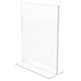 Staples Vertical Sign Holder, 8.5" x 11", Clear Plastic – Freestanding Display for Retail Signs, Menus & Notices~#|#~6FEFFF2D-78DC-4E7C-8F462300073DC672_sc7