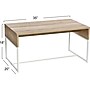 Household Essentials Wrap 35"W x 20"D Laminate Coffee Table, Coastal Oak/White (8270-1)~#|#~6FFE0C59-9688-4D77-A82D1C7813272B5C_sc7