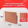 Staples Expanding File Pockets, Letter Size, 1.75‑Inch Expansion, Durable Brown Gusseted Folders – 25/Pack~#|#~7002ECCF-A1FB-459E-99FD84E7C96820DE_sc7