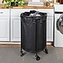 Household Essentials 64-Gallon Rolling Hamper, Plastic, Black (HE1145)~#|#~70152A0E-DCDE-450D-B9D55B1AC28E020B_sc7