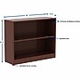 Lorell 29.5" 2-Shelf Bookcase with Adjustable Shelves, Mahogany Laminate (LLR99778)~#|#~701CB38C-FC63-4669-BBAD7C9719947055_sc7