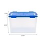Iris 74 Quart Element Resistant Ultimate Clear Plastic Latching Storage Bin, Clear, 3/Pack (500142)~#|#~7042135C-8890-453A-96285A8F96562EFE_sc7