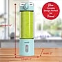 Brentwood 17-Oz. Portable Battery-Operated USB-Chargeable Glass Blender, Blue (RJB-100BL)~#|#~704FD6BD-CF00-4E18-8AAD2B1D0EA33FE2_sc7