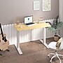 FlexiSpot E7COMMERCIAL 48''W Electric Height Adjustable Standing Desk, Bamboo/White (E7WCOM4824-LBZB)~#|#~705D5B1F-04E2-439E-A960F12AD3D5D383_sc7