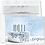 Customizable "Birthday in Blue" Birthday Card, Blank Inside, w/ Silver Lined White Fastick Env, 100/Box~#|#~708C2399-EE40-41D6-9559492F9B4B398C_sc7